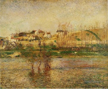 inondation à pontoise 1882 Camille Pissarro Peinture à l'huile